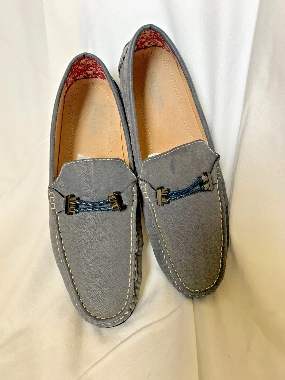 Stacy Adams Loafers Men's Size 12 Blue Slip-on Buckle Shoes